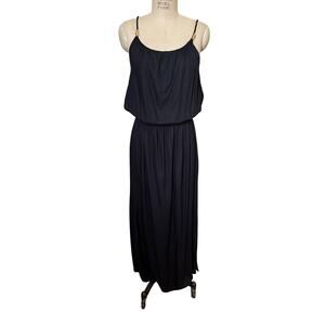 Heidi Klein Harbour Island Black Maxi Dress Swim Cover-up Size Medium